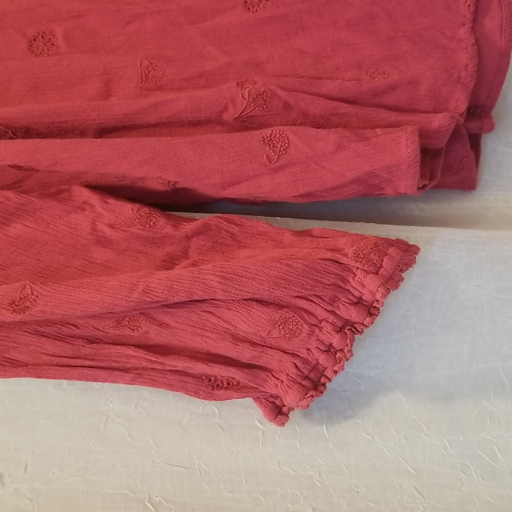 Women's Red Blouse - Picture 3 of 6